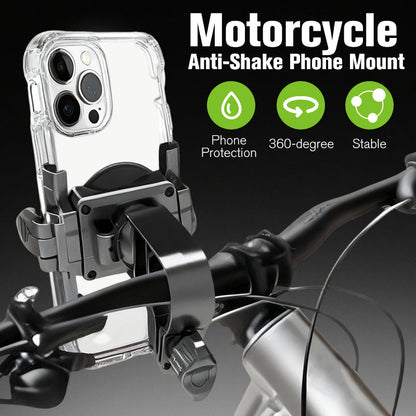 Telefoonhouder voor op de motorfiets die trillen tegengaat