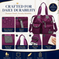 👜 Waterdichte totebag met 3 manieren dragen – ruim, stevig en perfect voor werk, sport of reis.