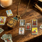 Vintage tarot-medaillonketting