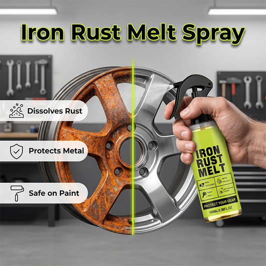 💥【TIJDELIJKE AANBIEDING: 50% KORTING】🔥 IJzerroestsmeltspray | Verwijdert roest direct zonder lakschade | pH-neutraal | Laat een beschermende laag achter | Auto/gereedschap/tuin | 100 ml