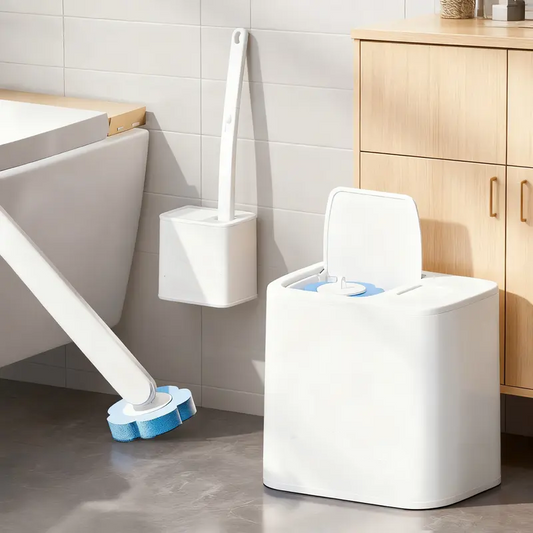 ⏳ FLASH SALE! ✨ Gebruik & Weggooien, Geen Vieze Handen | Automatisch Openend, Hygiënischer 🚽 | Druk & Klaar | HALF PRICE 🎉