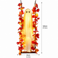 Hangende Halloween-spookfiguur op schommel met op afstand bedienbare LED-verlichting en esdoornbladeren