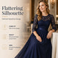 Elegante maxi-jurk met kanten bovenstuk voor dames