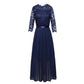 Elegante maxi-jurk met kanten bovenstuk voor dames