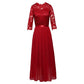 Elegante maxi-jurk met kanten bovenstuk voor dames