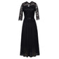 Elegante maxi-jurk met kanten bovenstuk voor dames