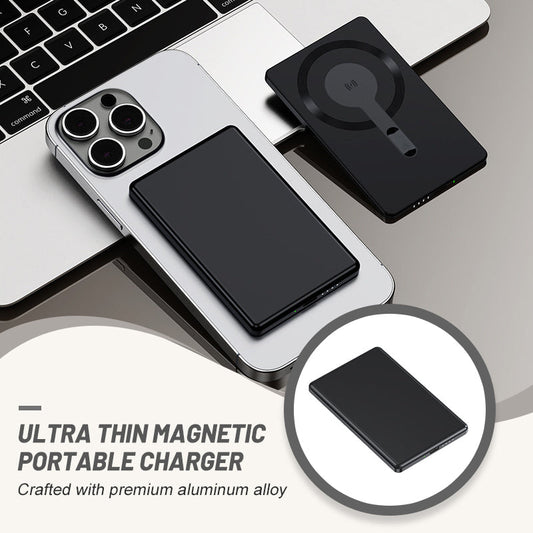 💥【50% OFF】🔥 Ultradunne Magneet Powerbank | 15W Draadloos+PD20W | 5000mAh | Aluminium | 5 Kleuren | NTC Veilig