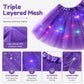 ✨ LED Verlichte Pailletten Tutu Rok – Sterren Mesh Prinsessenrok voor Meisjes en Volwassenen ✨