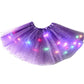 ✨ LED Verlichte Pailletten Tutu Rok – Sterren Mesh Prinsessenrok voor Meisjes en Volwassenen ✨