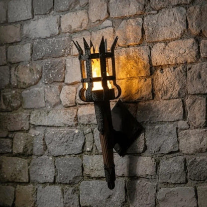 Middeleeuwse fakkellamp – Vintage wandlamp met vlam-effect