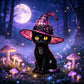 💥 50 % korting! 🔥Gothic Halloween-tafel lamp in de vorm van een heksenkat