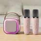 Mini Karaoke Machine voor Kinderen met Draadloze Microfoons