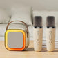 Mini Karaoke Machine voor Kinderen met Draadloze Microfoons