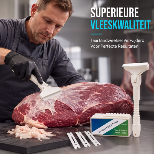 🥩 Roestvrijstalen Vleesschraper voor Vet en Bindweefsel – Professioneel Keukengerei voor Snel en Efficiënt Vlees Reinigen 👨‍🍳🔪