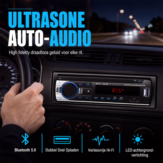 Bluetooth Autoradio Adapter – Draadloos Muziek Streamen, Handsfree Bellen & Snel Opladen in één Apparaat 🚗🔋