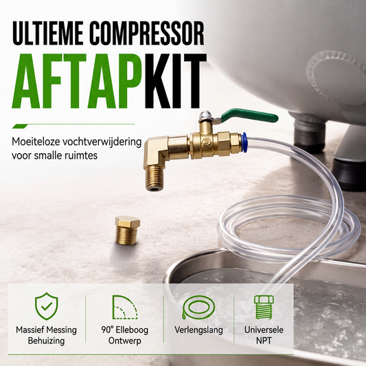 🎁 2+1 GRATIS! Universele Aftapklevenset voor Luchtcompressoren – Vervang Versleten Afdichtingen Snel en Eenvoudig, Perfect voor Elke Compressor 🛠️💨