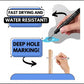 🎯 1+1 GRATIS! Precisiemarker met Lange Punt – Bereik Diepe Gaten en Smalle Kieren, Waterdicht voor Tegels, Hout, Metaal en Meer! 🛠️✨