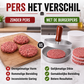 🎁 2+1 GRATIS! Hamburgerpers met Houten Handgreep – Maak Perfecte, Gelijke Burgers in Seconden 🍔👨‍🍳