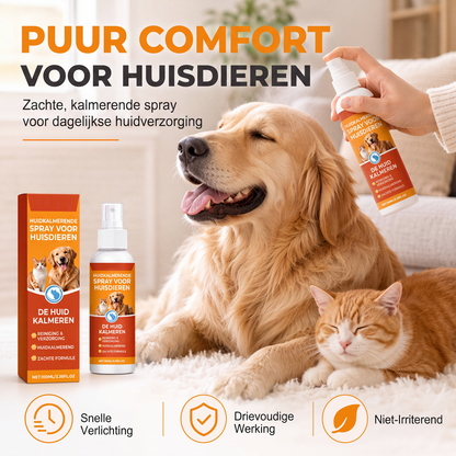 🎁 2+1 GRATIS! Huidverzachtende Spray voor Huisdieren – Verlicht Jeuk en Irritatie, Kalmeert en Verzorgt de Huid van je Kat of Hond 🐾✨