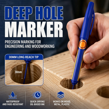 🔥 KOOP 2 SETS, KRIJG 1 SET GRATIS! Markerpennen met Lange Punt – Snel Droog & Waterbestendig | Voor Houtbewerking, Klussen & Nauwkeurig Markeren 🛠️