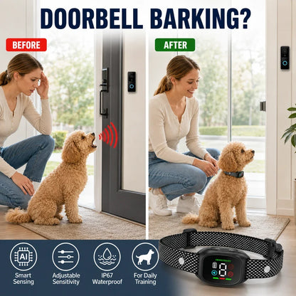 🌟 Automatische Smart Anti-Blakband – Herkent Blaffen, Corrigeert automatisch, Ideaal voor Binnen en Buiten 🏡