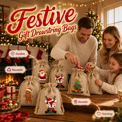 🎄⛄Losse snoepjes en cadeautjes netjes verpakt in seconden – Kerst Jute Cadeauzakjes met Trekkoord | 29 Designs 🎁🎄