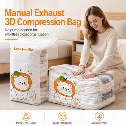 🧳 50% korting! Handmatige 3D compressiezak – geen pomp nodig, 7-laags PE & dubbele afdichting. Maximaliseer uw opbergruimte – bescherm dekens & kleding! ✨🏠