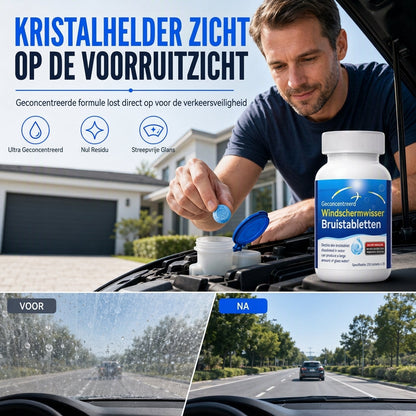 Bruistabletten voor autowindschermwisser
