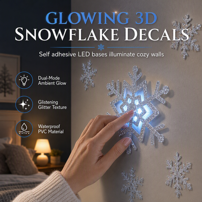 ❄Gloeiende Sneeuwvlok Nachtlamp Muurstickers💡