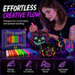 🌟 50% korting! UV glow tattoo markers – fluorescerende inkt, huidveilig & sneldrogend. Schitter op feesten, concerten & festivals – ook voor DIY! ✨🎨